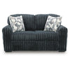 Addy Loveseat w 2 Pillows | Track Arms | Foam Fill Dark Gray Corduroy 72"
