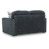 Addy Loveseat w 2 Pillows | Track Arms | Foam Fill Dark Gray Corduroy 72"