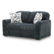 Addy Loveseat w 2 Pillows | Track Arms | Foam Fill Dark Gray Corduroy 72"