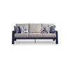 Beco Outdoor 3-Seater Sofa w 4 Pillows | Beige, Navy Blue Nuvella | 83"