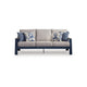 Beco Outdoor 3-Seater Sofa w 4 Pillows | Beige, Navy Blue Nuvella | 83"