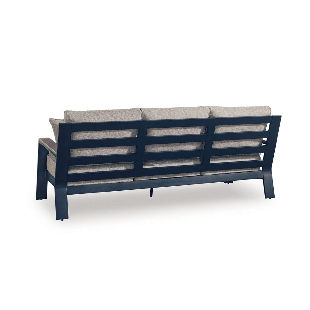 Beco Outdoor 3-Seater Sofa w 4 Pillows | Beige, Navy Blue Nuvella | 83"