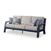 Beco Outdoor 3-Seater Sofa w 4 Pillows | Beige, Navy Blue Nuvella | 83"