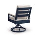 Beco Outdoor Swivel Chair Set of 2 | Beige Nuvella Cushions | Navy Blue Metal