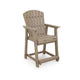 Cifa Outdoor Counter Height Stool Chair Set of 2 | Slatted Driftwood Brown