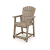 Cifa Outdoor Counter Height Stool Chair Set of 2 | Slatted Driftwood Brown