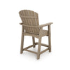 Cifa Outdoor Counter Height Stool Chair Set of 2 | Slatted Driftwood Brown