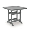 Ary Outdoor Couter Height Dining Table | Square Dark Gray Aluminum 42"