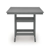 Ary Outdoor Couter Height Dining Table | Square Dark Gray Aluminum 42"
