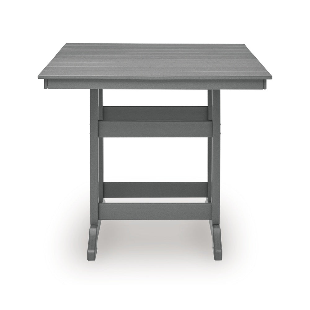 Ary Outdoor Couter Height Dining Table | Square Dark Gray Aluminum 42"