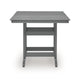 Ary Outdoor Couter Height Dining Table | Square Dark Gray Aluminum 42"