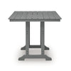 Ary Outdoor Couter Height Dining Table | Square Dark Gray Aluminum 42"