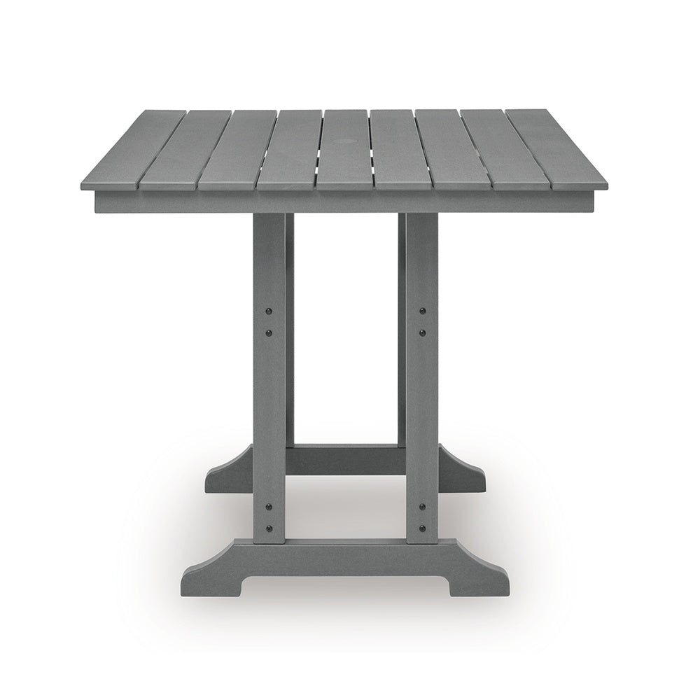 Ary Outdoor Couter Height Dining Table | Square Dark Gray Aluminum 42"