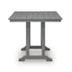 Ary Outdoor Couter Height Dining Table | Square Dark Gray Aluminum 42"