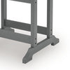 Ary Outdoor Couter Height Dining Table | Square Dark Gray Aluminum 42"