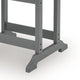 Ary Outdoor Couter Height Dining Table | Square Dark Gray Aluminum 42"