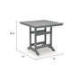 Ary Outdoor Couter Height Dining Table | Square Dark Gray Aluminum 42"