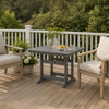 Ary Outdoor Couter Height Dining Table | Square Dark Gray Aluminum 42"