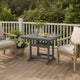 Ary Outdoor Couter Height Dining Table | Square Dark Gray Aluminum 42"