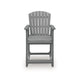 Ary Outdoor Counter Height Stool Chair Set of 2 | Slatted Frame Dark Gray