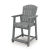 Ary Outdoor Counter Height Stool Chair Set of 2 | Slatted Frame Dark Gray