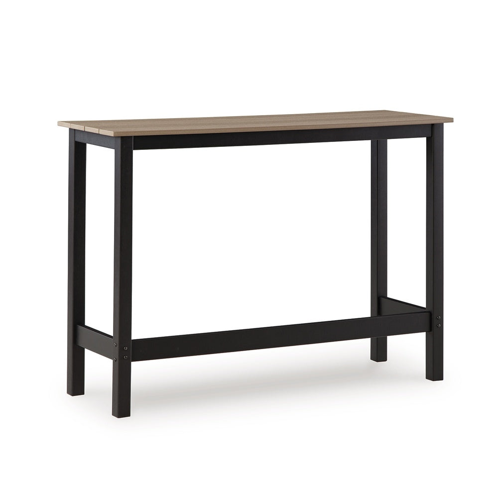 Lene 3pc Outdoor Set w Counter Table & 2 Barstool Chairs | Beige & Black