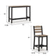 Lene 3pc Outdoor Set w Counter Table & 2 Barstool Chairs | Beige & Black