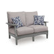 Covi Outdoor Loveseat w 2 Pillows | Foam Fill Nuvella Cushions | Gray 54"