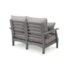Covi Outdoor Loveseat w 2 Pillows | Foam Fill Nuvella Cushions | Gray 54"