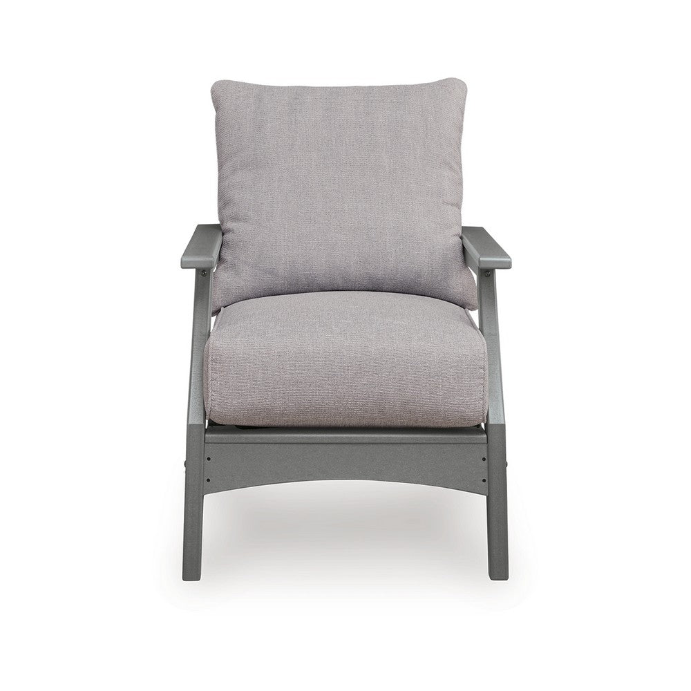 Covi Outdoor Lounge Chair Set of 2 | Foam Fill Nuvella Cushions | Gray