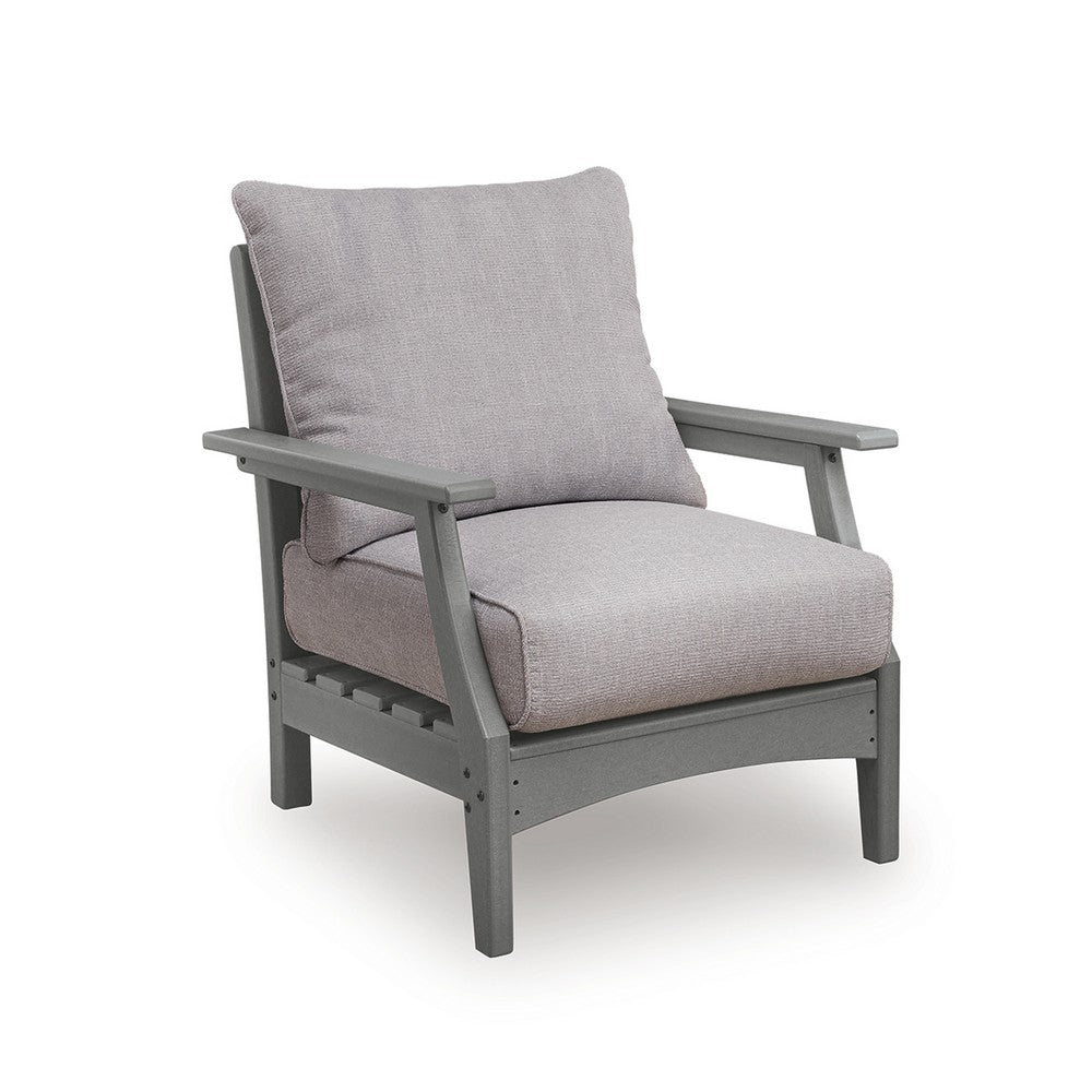 Covi Outdoor Lounge Chair Set of 2 | Foam Fill Nuvella Cushions | Gray