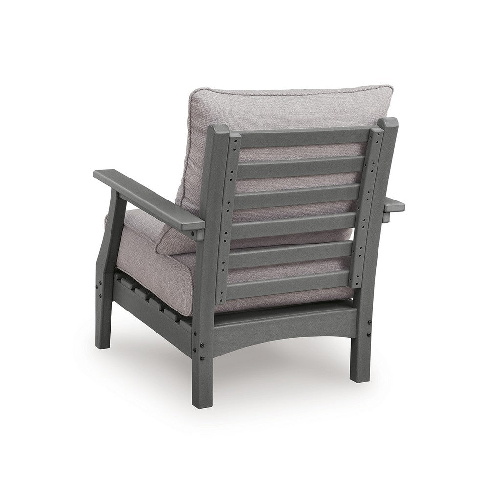 Covi Outdoor Lounge Chair Set of 2 | Foam Fill Nuvella Cushions | Gray