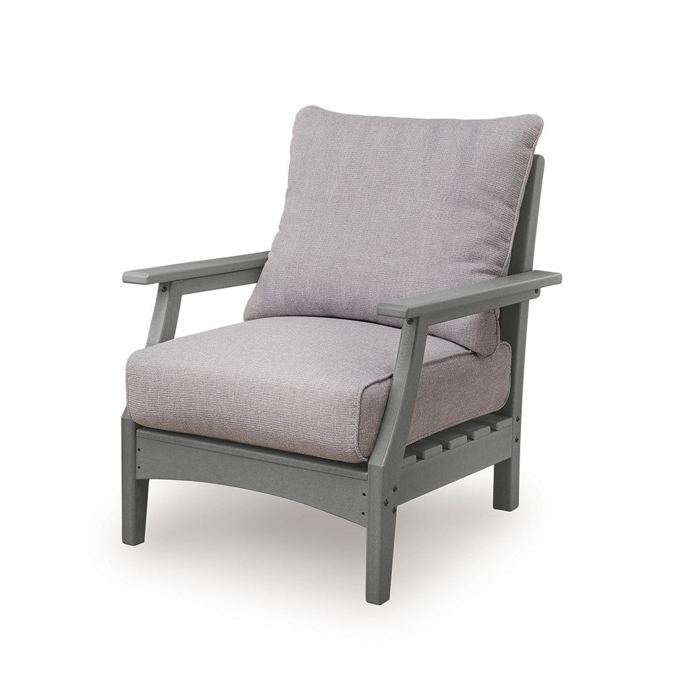Covi Outdoor Lounge Chair Set of 2 | Foam Fill Nuvella Cushions | Gray