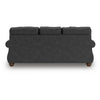 Cyrus Sofa w 2 Pillows | Roll Arms | Nailed Gray Faux Leather 92"