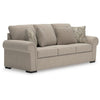 Mecy Oversize Sofa | 4 Pillows | Roll Arms | Heather Brown Chenille 101"