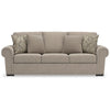 Mecy Oversize Sofa | 4 Pillows | Roll Arms | Heather Brown Chenille 101"