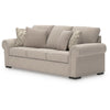 Mecy Oversize Sofa | 4 Pillows | Roll Arms | Heather Brown Chenille 101"