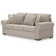Mecy Oversize Sofa | 4 Pillows | Roll Arms | Heather Brown Chenille 101"