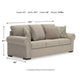 Mecy Oversize Sofa | 4 Pillows | Roll Arms | Heather Brown Chenille 101"