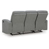 Lete Manual Recliner Sofa | 3 Seater | Foam Fill Gray Polyester 76"