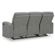 Lete Manual Recliner Sofa | 3 Seater | Foam Fill Gray Polyester 76"