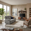 Lete Manual Recliner Sofa | 3 Seater | Foam Fill Gray Polyester 76"