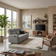 Lete Manual Recliner Sofa | 3 Seater | Foam Fill Gray Polyester 76"