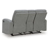 Lete Manual Recliner Loveseat | Storage Console | Gray Polyester 67"