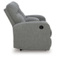 Lete Manual Recliner Loveseat | Storage Console | Gray Polyester 67"
