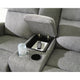 Lete Manual Recliner Loveseat | Storage Console | Gray Polyester 67"