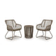 Majo 3pc Outdoor Table & Chair Set | Rope Woven Aluminum | Beige Nuvella