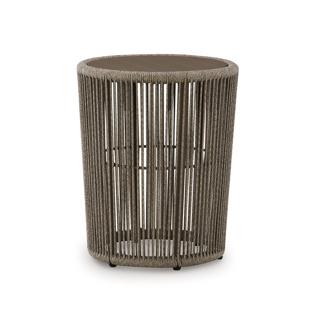 Majo 3pc Outdoor Table & Chair Set | Rope Woven Aluminum | Beige Nuvella