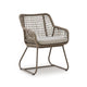 Majo 3pc Outdoor Table & Chair Set | Rope Woven Aluminum | Beige Nuvella