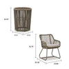 Majo 3pc Outdoor Table & Chair Set | Rope Woven Aluminum | Beige Nuvella